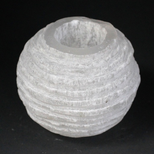 [SelCH-08] Candelero Selenite Bola de Nieve- 8 cm