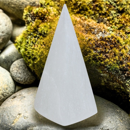 [SelW-07] Pirámide de selenita - 10 cm