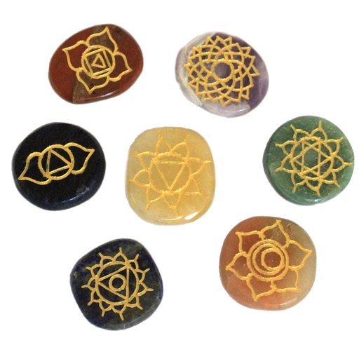 [EPS-01] Set de ágata negro geométrico de siete piezas