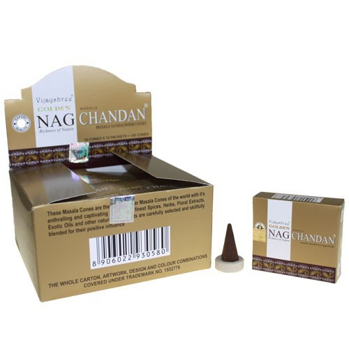 [GoldNC-07] Incienso Golden Chandan Conos