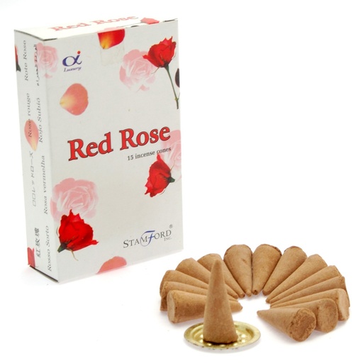 [StamC-08] Conos de incienso rosa roja