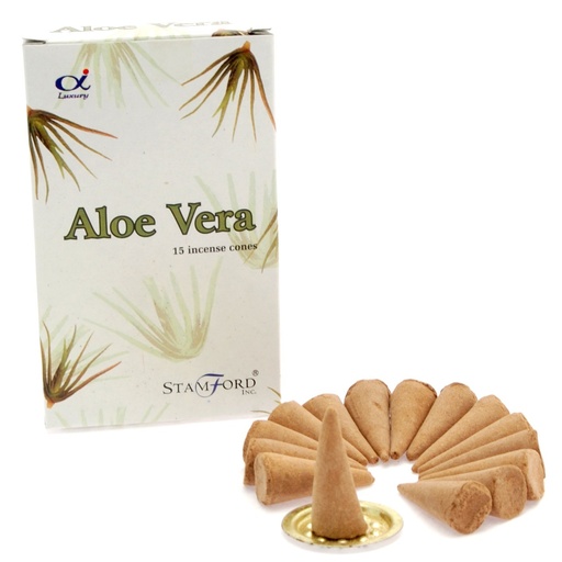 [StamC-10] Conos de incienso de Aloe Vera