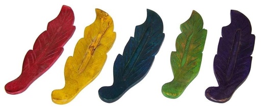 [ISH-100] Leaf Design Wood Ashcatcher (Asst Col)