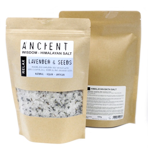 [HBathS-01] Mezcla de sal de baño del Himalaya - 500 g - Relajarse