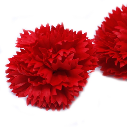 [CSFH-46] Flor de Jabón Manualidades - claveles - Rojo