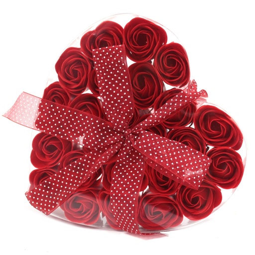 [LSF-19] Set de 24 flores de Jabón - rosas roja
