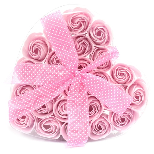 [LSF-20] Set de 24 flores de Jabón - rosas rosa