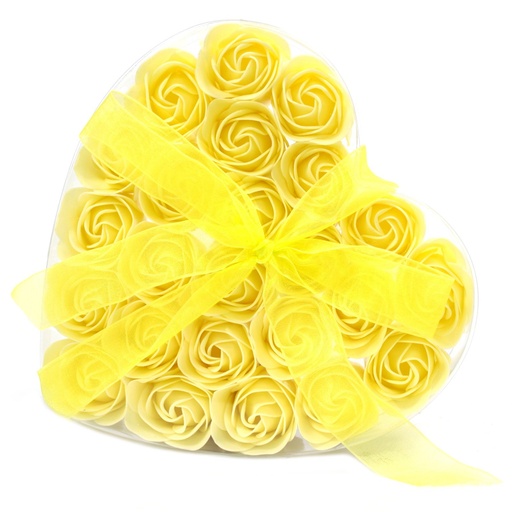 [LSF-21] Set de 24 flores de Jabón - rosas amarilla