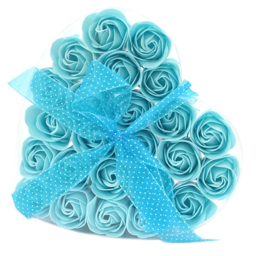 [LSF-22] Set de 24 flores de Jabón - rosas azul