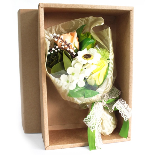 [SFB-11] Bouquet flores jabón en caja - verde
