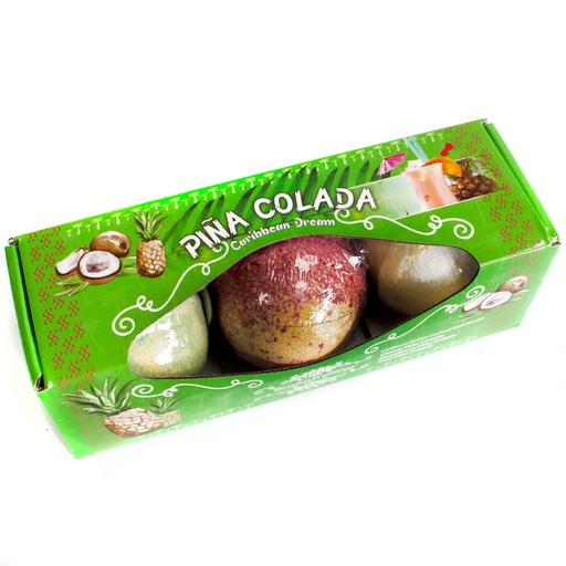 [CBB-06] Set de 3 bombas de baño piña colada