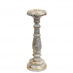 [Vinstics-02] Soporte de vela mediano - oro blanco