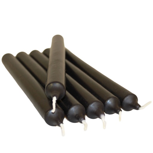 [DCBulk-10] Negro Velas de la cena a Granel (100)