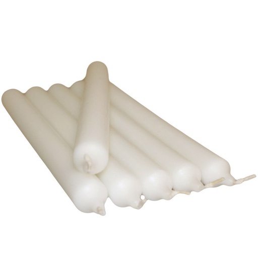 [DCBulk-11] Blanco Velas de la cena a Granel (100)