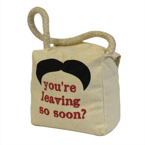 [DoorSt-11] Small Sq Algodón - Mustache Leaving?