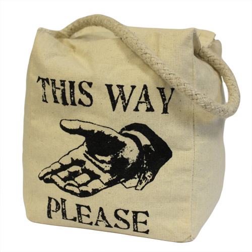 [DoorSt-14] Lrg Sq Algodón - This Way Please