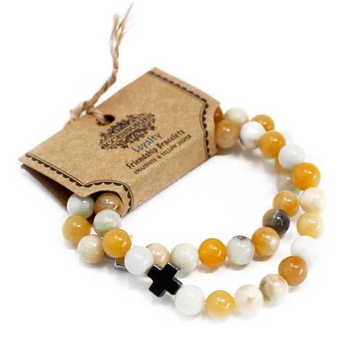 [FGB-01] 2 Pulseras con Piedras Preciosas - Lealtad