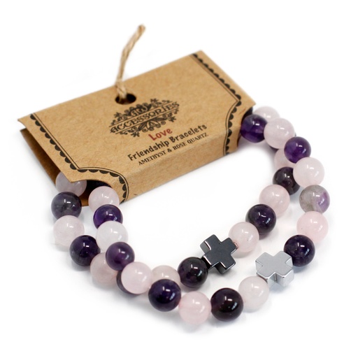 [FGB-02] 2 Pulseras con Piedras Preciosas - Amor