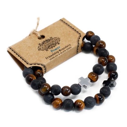 [FGB-03] 2 Pulseras con Piedras Preciosas - Fuerza