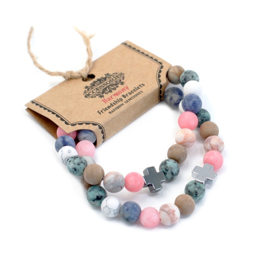 [FGB-07] 2 Pulseras con Piedras Preciosas - Armonia