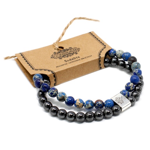 [MGBS-08] Pulsera de Piedras Preciosas Magnéticas - Sodalite