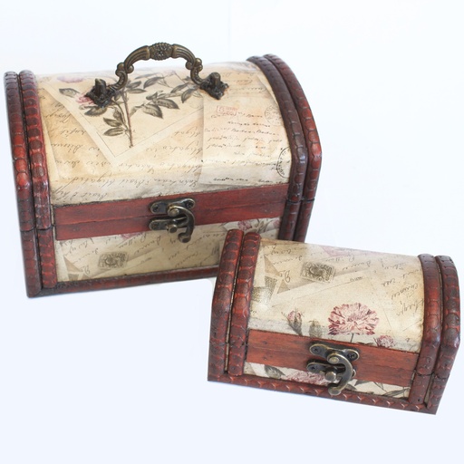 [ColB-18] Juegos de 2 cajas coloniales - Rose Design