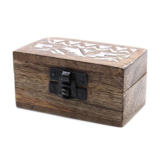 [WWIB-01] Caja de Madera Blanca - 3x1.5 Pastillero Diseño Eslavo