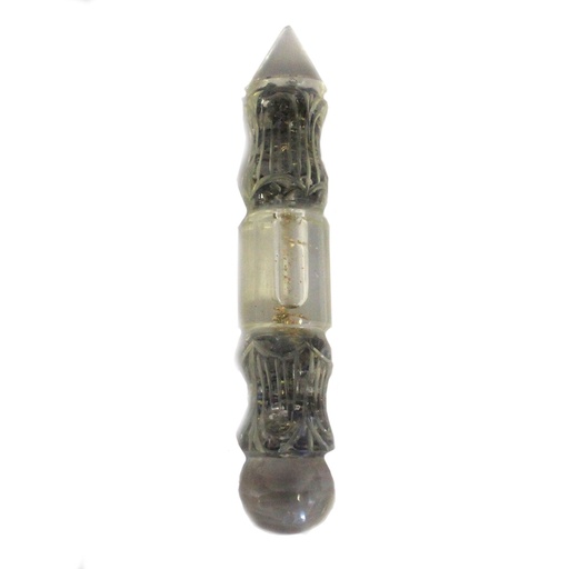 [ORGN-09] Orgonite-Agua- 14 cm tallada con Cobre y Gemas
