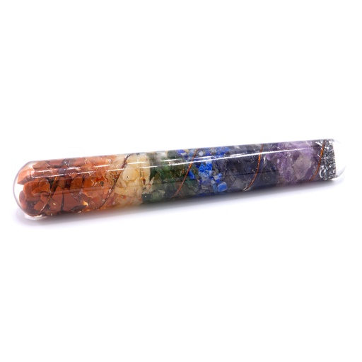 [Orgn-25] Orgonita de Chakra y Varita Curativa de Cobre - 140 x 30 mm