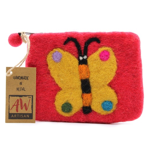 [FZP-06] Estuche de Fieltro Natural (surt) - Mariposa Grande