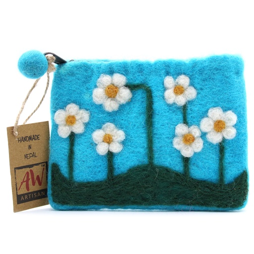 [FZP-07] Estuche de Fieltro Natural (surt) - Jardín de Flores