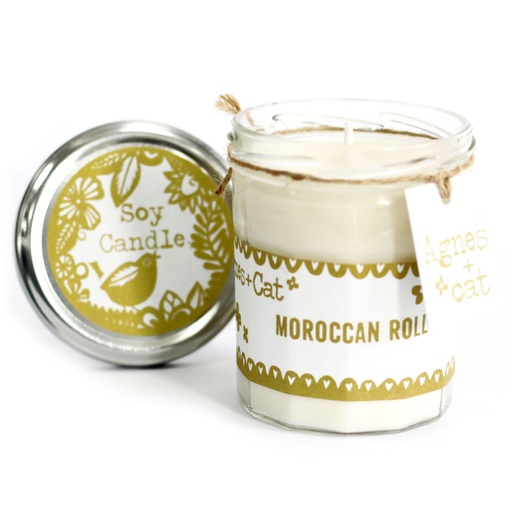 [ACJJ-02] Velas en Bote de Cristal - Moroccan Roll
