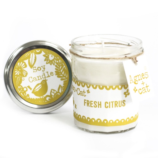 [ACJJ-26] Velas en Bote de Cristal - Citrus