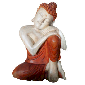 [HCBS-02] Estatua de Buda Tallada a Mano - 30cm Pensando