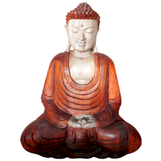 [HCBS-07] Estatua de Buda Tallada a Mano - 40cm Manos Abajo