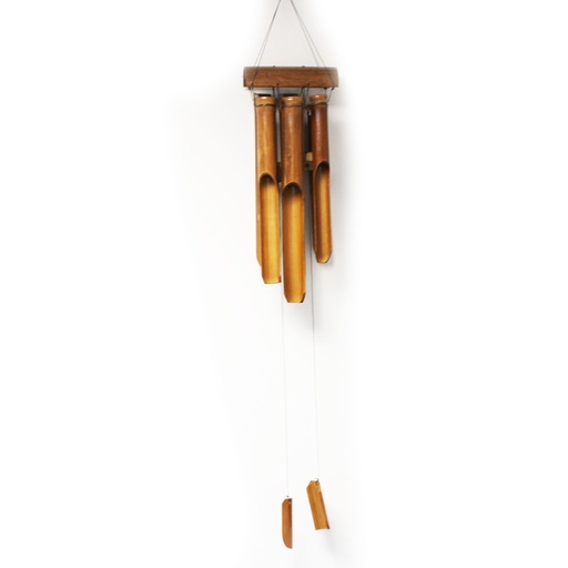 [BBamC-10] Campanilla de bambú - Acabado natural - 6 tubos medianos