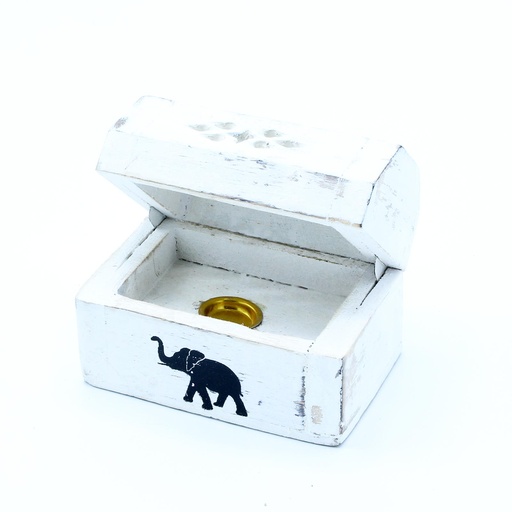 [WWIH-05] Porta Incienso Acabado en Blanco  - Caja de Conos para el humo de 8 cm