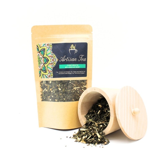 [ArTeaP-16] 50g Eco Classic Green Tea with Lemon and Ginger
