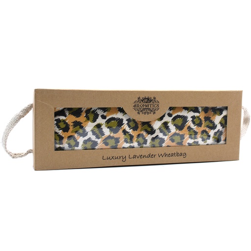 [AWHBL-10] Bolsa de Trigo de Lavanda en Caja de Regalo - Leopardo Nocturno