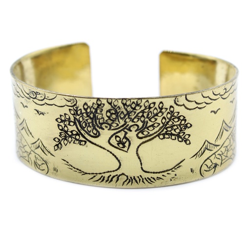 [TMB-01] Pulsera Mantra Tibetano de Latón - Árbol de la Vida