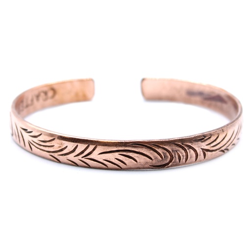 [TMB-08] Pulsera Tibetana de Cobre - Remolinos Tribales Delgados
