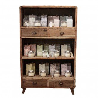 [ACShop-03] Exhibidor de estante - Madera reciclada - 100x40x160cm