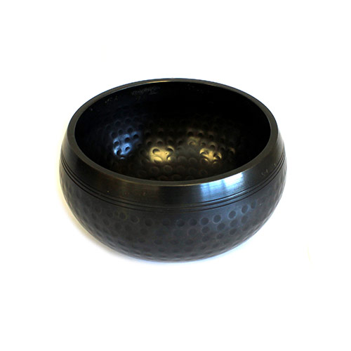 [Tib-84] Tazón Pequeño Batido Negro - 14cm