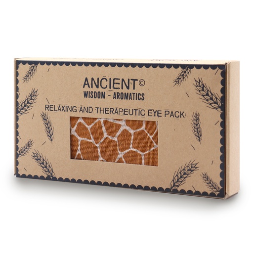 [CEyeP-01] Almohada para los ojos de algodón natural lavanda y juco en caja de regalo - Madagascar Girafa