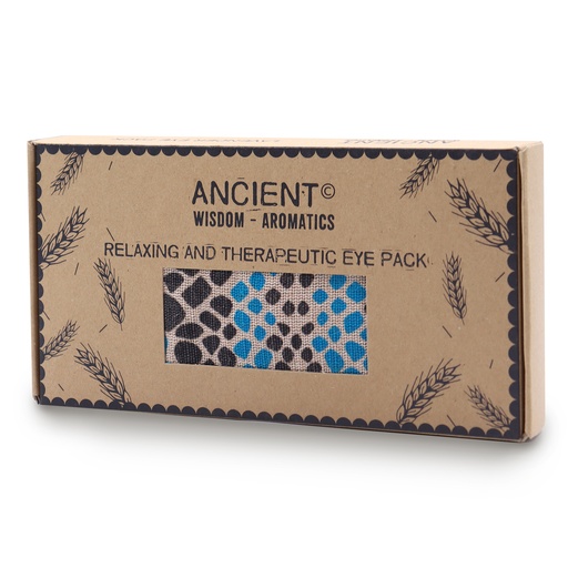 [CEyeP-02] Almohada para los ojos de algodón natural lavanda y juco en caja de regalo - Víbora azul