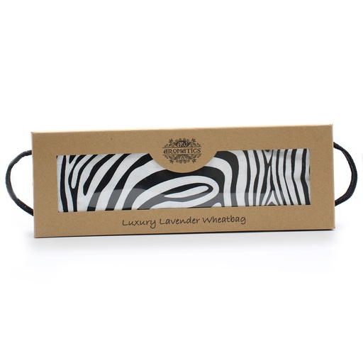 [AWHBL-13] Bolsa de trigo de lavanda de lujo en caja de regalo - Zebra