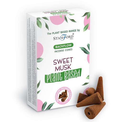 [SPBBF-06] Conos de Incienso de Reflujo a Base de Plantas - Almizcle Dulce