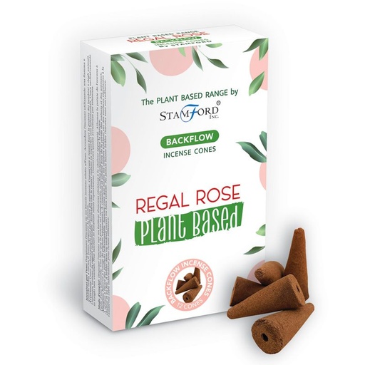 [SPBBF-10] Conos de Incienso de Reflujo a Base de Plantas - Rosa Real